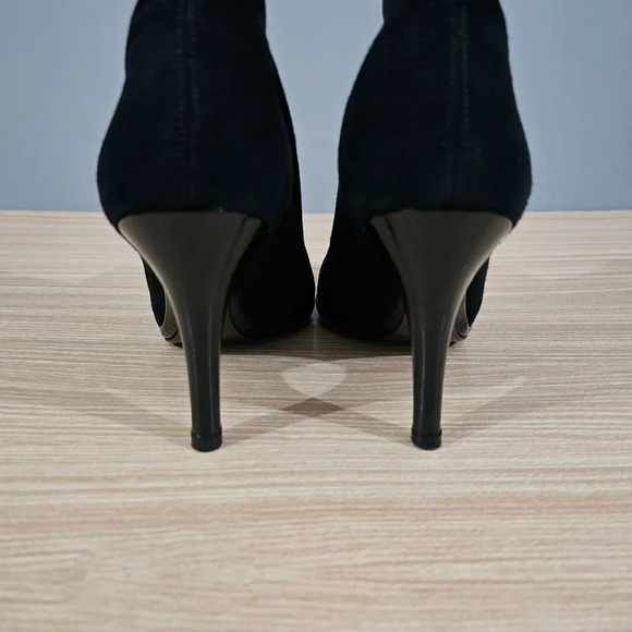 Stuart Weitzman Bootie Suede Womens Boot Black Stiletto Size Shoes Size 7.5 - Picture 6 of 12
